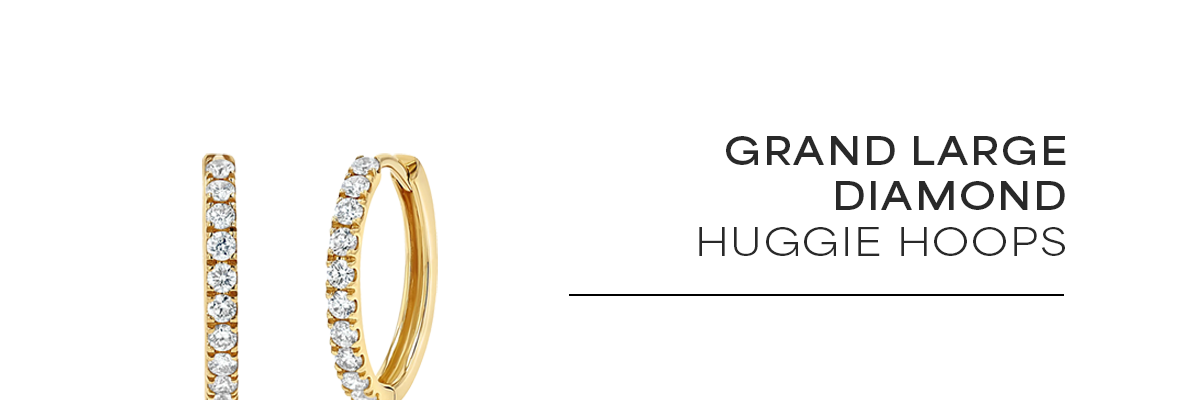 Grand Large Diamond Huggie Hoops