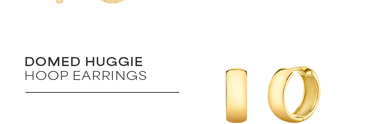 Domed Huggie Hoop Earrings