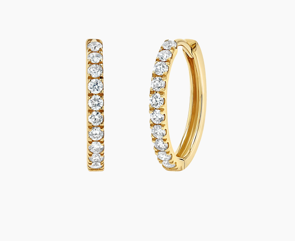 Grand Large Diamond Huggie Hoops