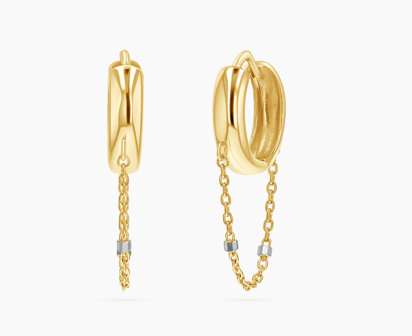 Sparkle Chain Drop Huggies