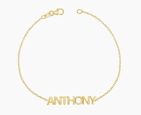 Block Letter Name Bracelet