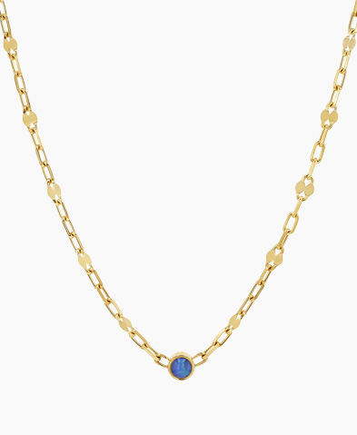 Opal Solitaire Sequin Necklace