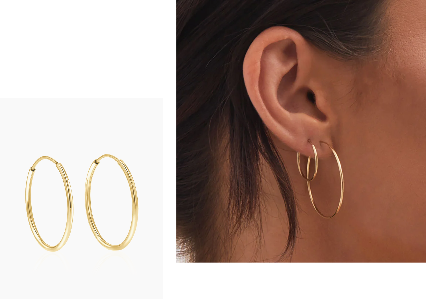 Endless Gold Hoop Earrings