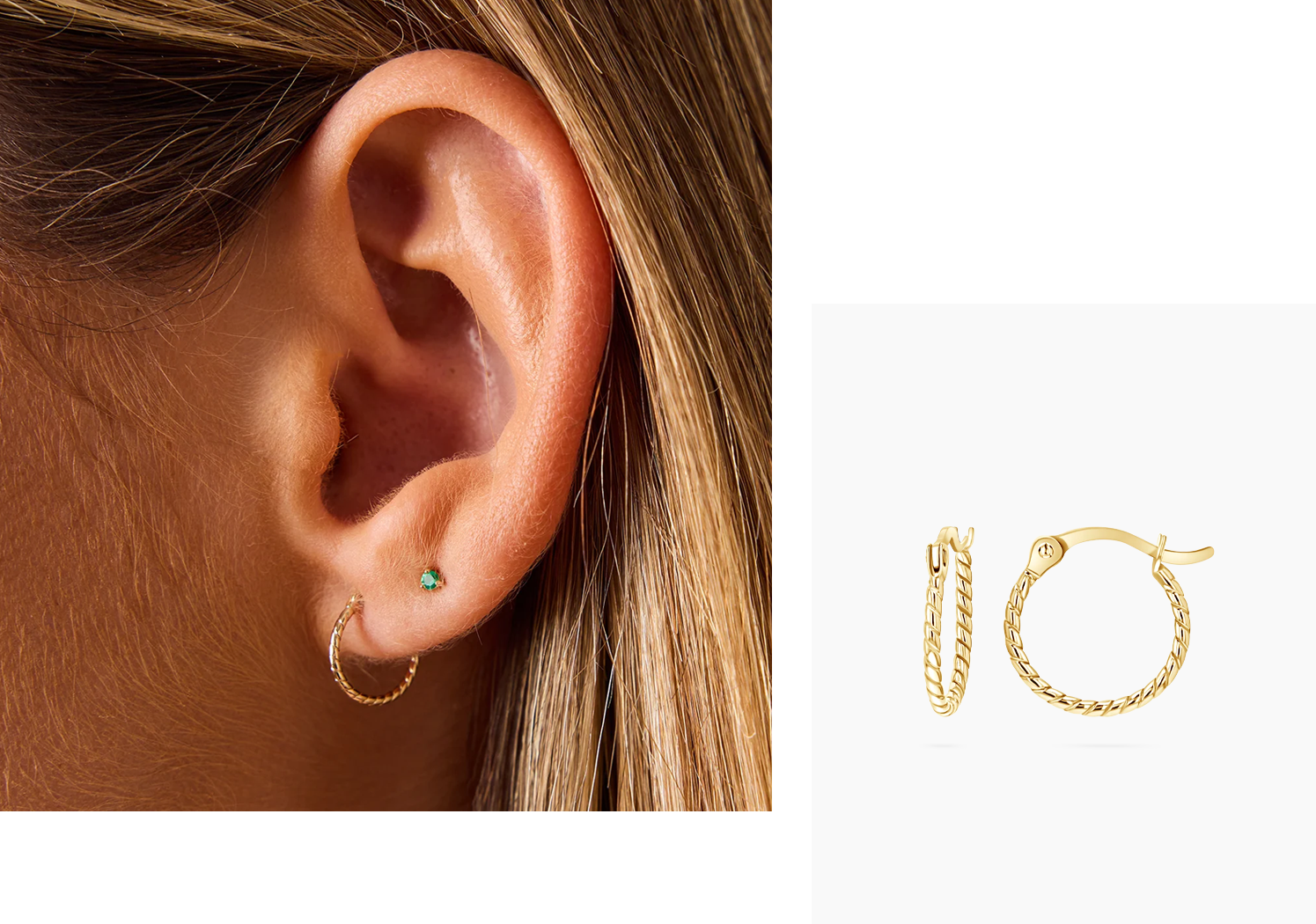 Dainty Twist Hoop Earrings
