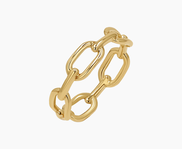 Wide Paper Clip Link Ring