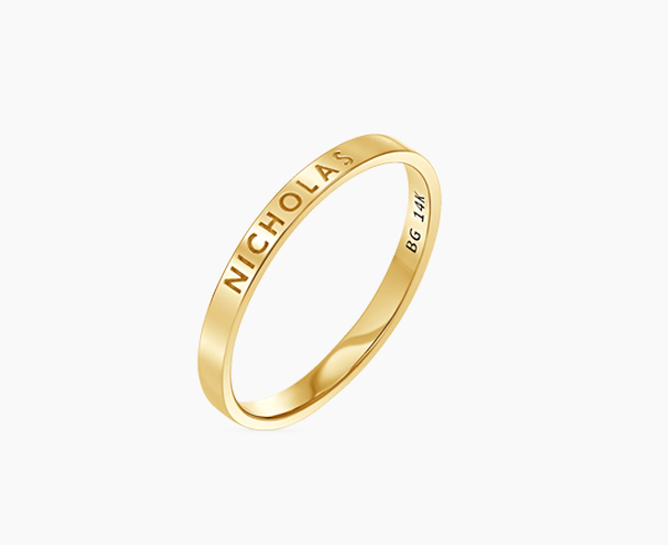 Custom Engravable Stacking Band