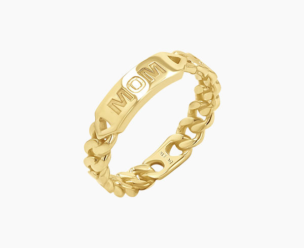 Engravable Cuban Link Ring