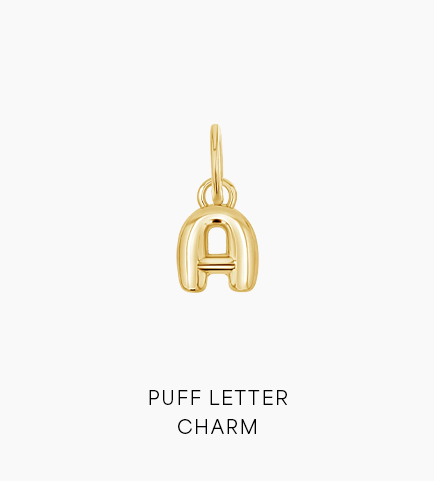 Puff Letter Charm