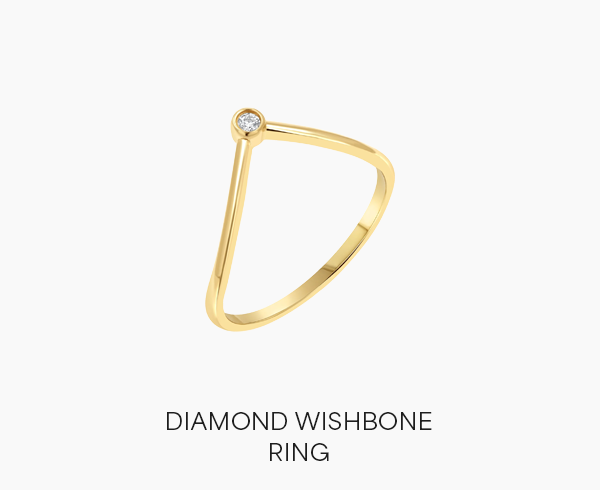 Diamond Wishbone Ring