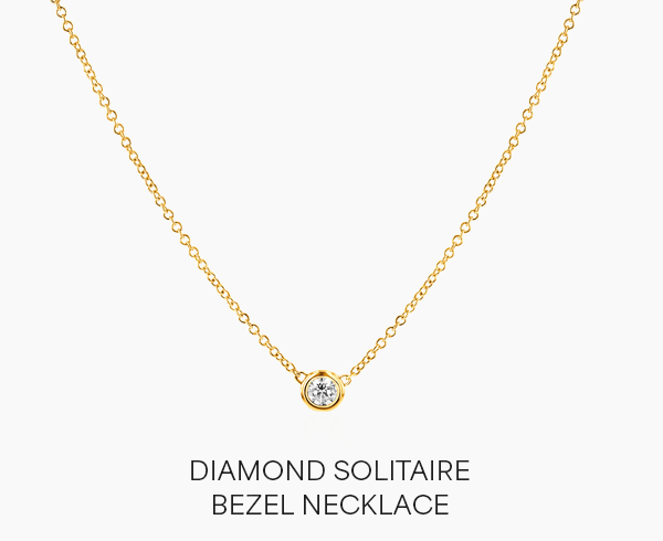 Diamond Solitaire Bezel Necklace