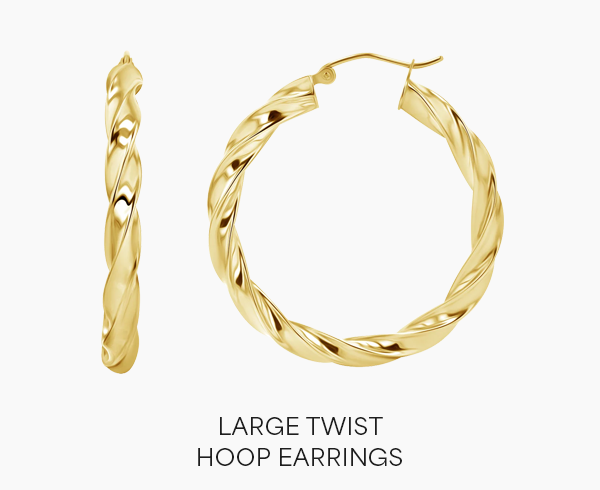 Large Twist Hoop Earrings