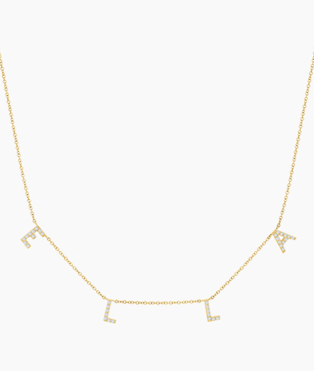 Diamond Spaced Letter Necklace