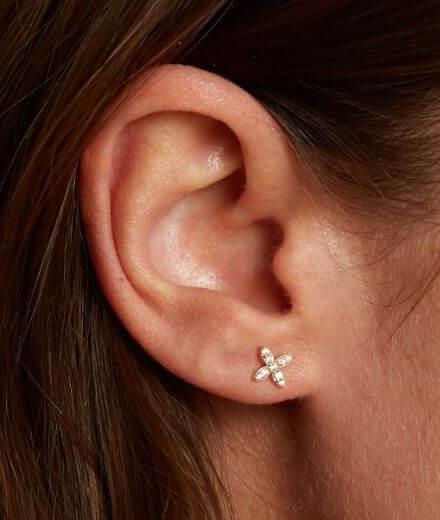 Floral Diamond Studs