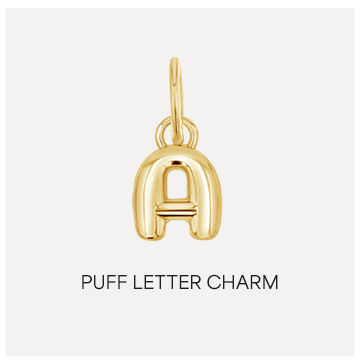 Puff Letter Charm