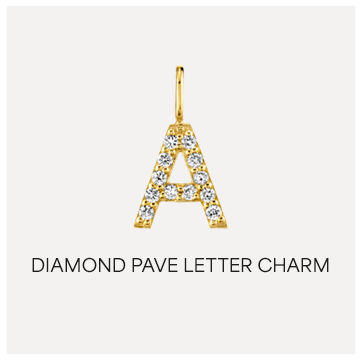 Diamond Pave Letter Charm