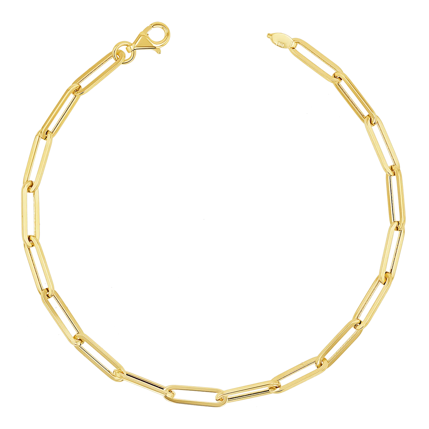 Image of 14K Paper Clip Chain Bracelet