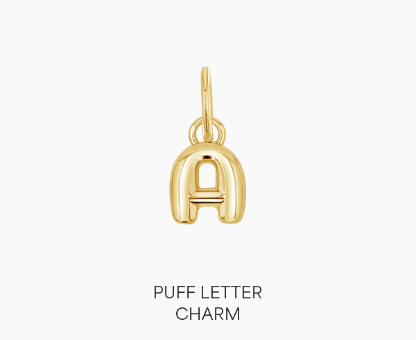 Puff Letter Charm