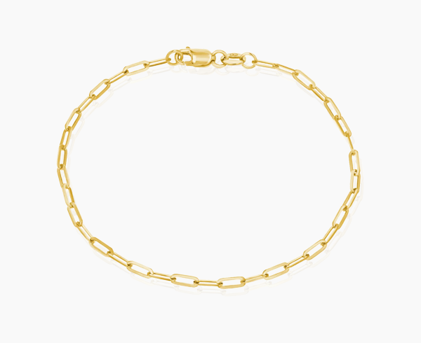 14K Diamond Cut Oval Link Bracelet