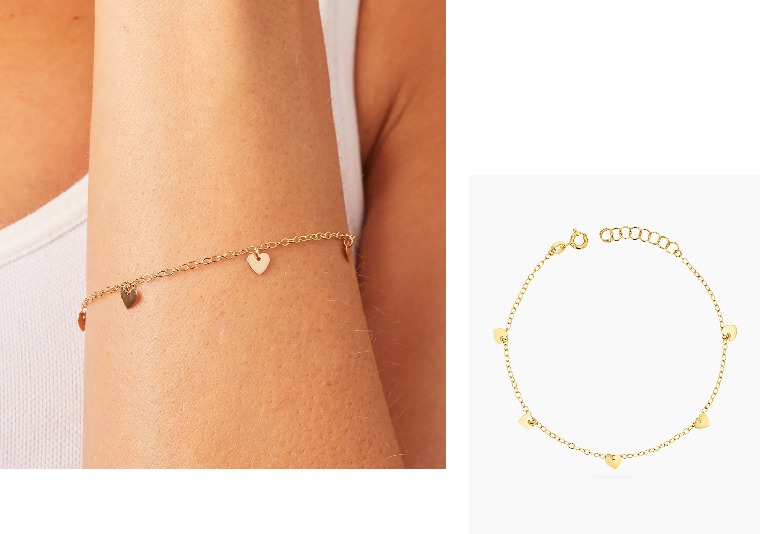 Heart Station Chain Bracelet