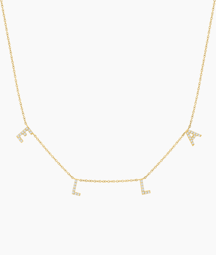 Diamond Spaced Letter Necklace