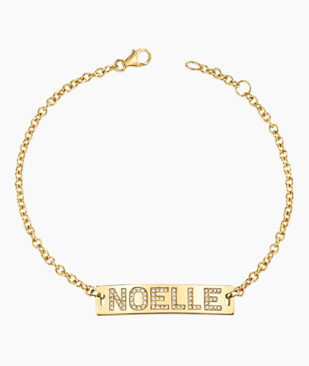 Custom Diamond Name ID Bracelet
