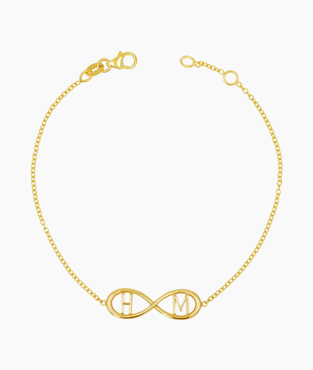 Infinity Letter Bracelet