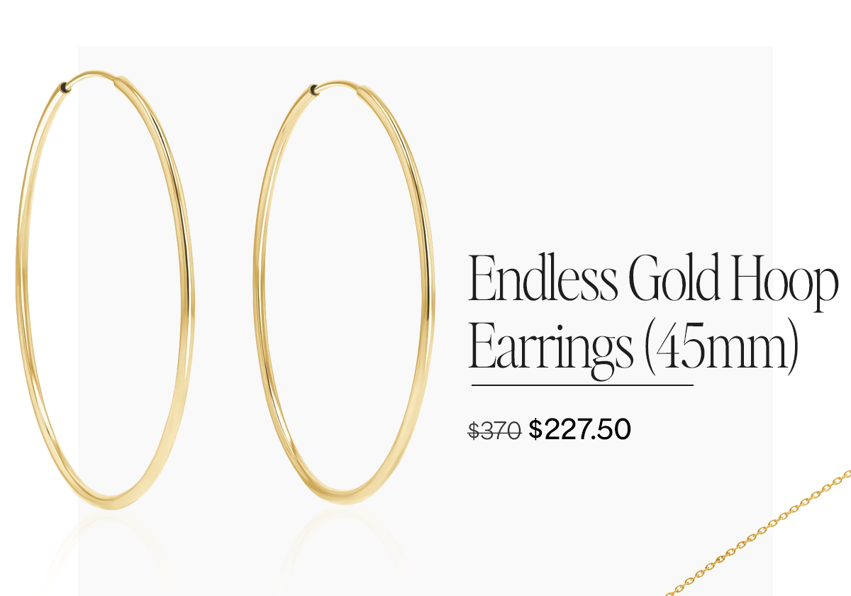 Endless Gold Hoop Earrings