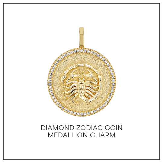 Shop Diamond Zodiac Coin Medallion Charm
