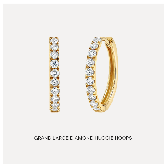 Shop Grand Large Diamond Huggie Hoops