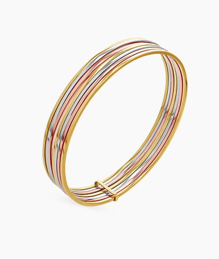 Tricolor Seven Stack Bangle