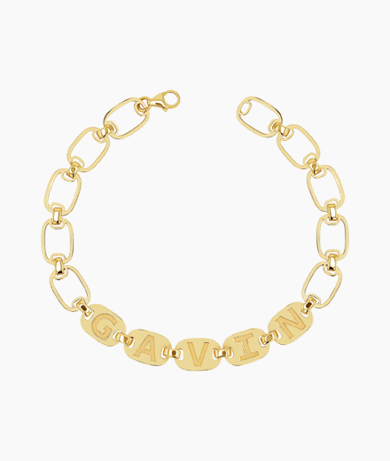 Custom Chain Link Name Bracelet