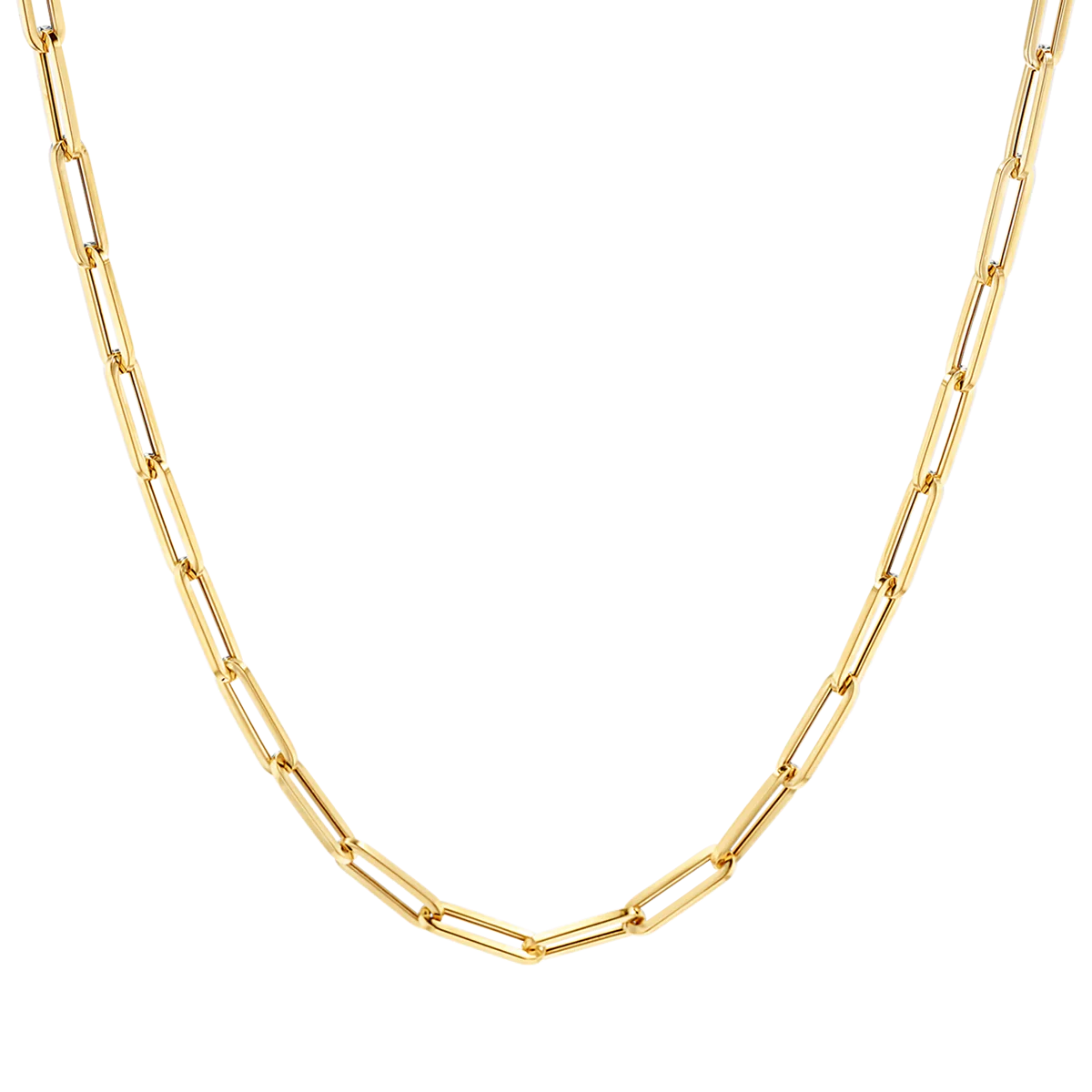 Image of 14K Paper Clip Chain Necklace
