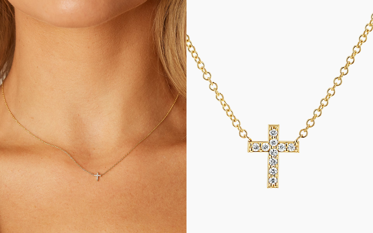Diamond Pave Cross Necklace