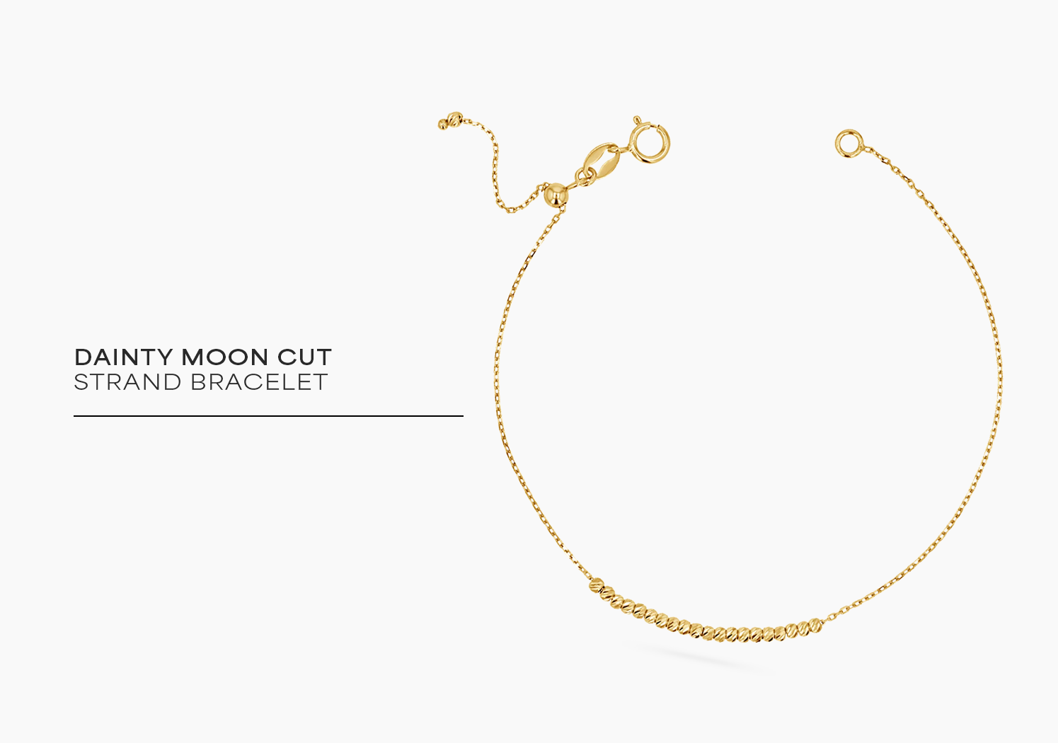 Dainty Moon Cut Strand Bracelet