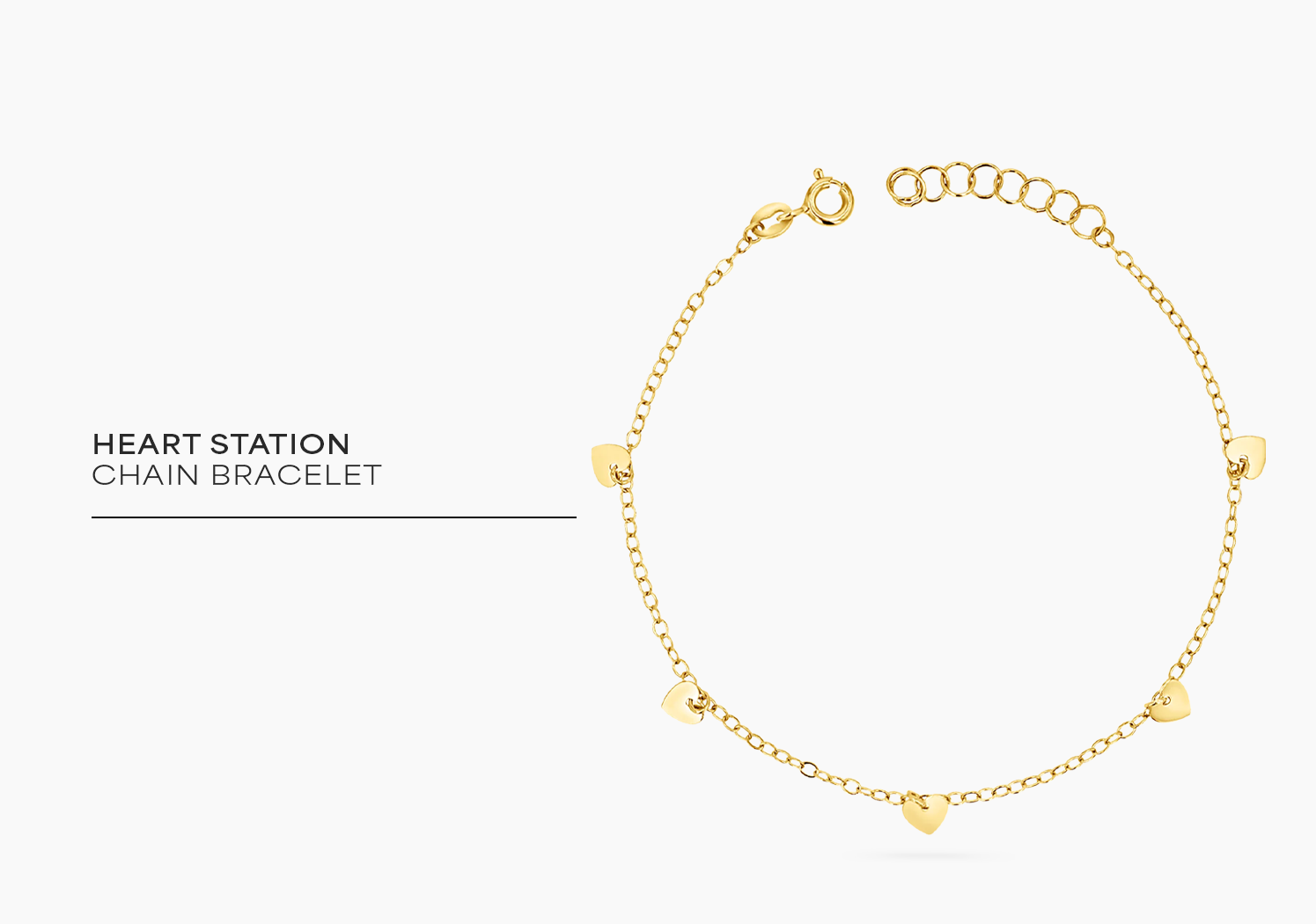 Heart Station Chain Bracelet