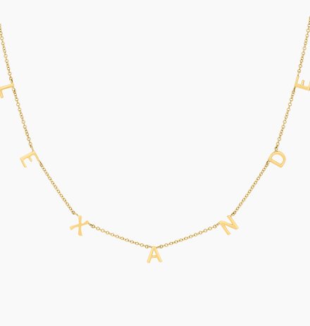 Mini Spaced Letter Necklace