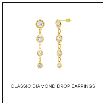 Classic Diamond Drop Earrings