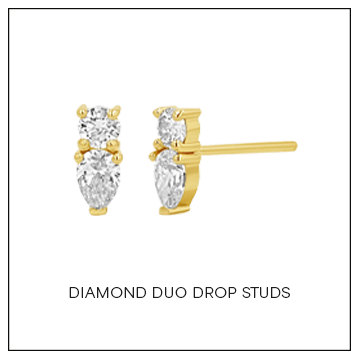 Diamond Duo Drop Studs
