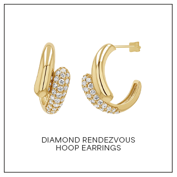 Shop Diamond Rendezvous Hoop Earrings