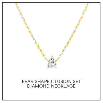 Shop Pear Shape Illusion Set Diamond Necklace