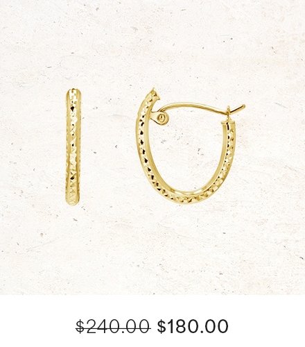 Glimmer Oval Hoop Earrings