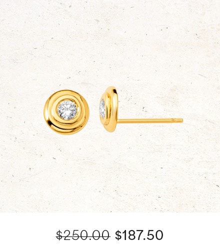 Step Bezel Solitaire Earrings