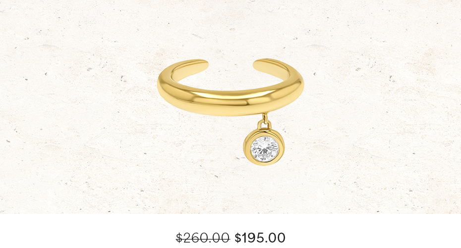 Diamond Drop Ear Cuff