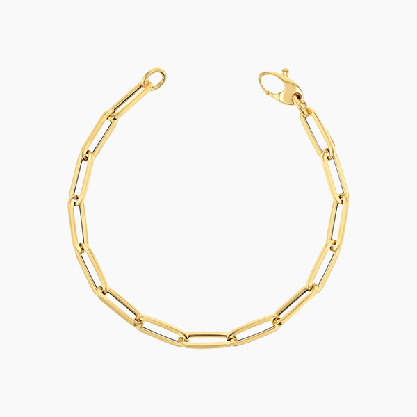 Shop 14K Large Paper Clip Chain Bracelet