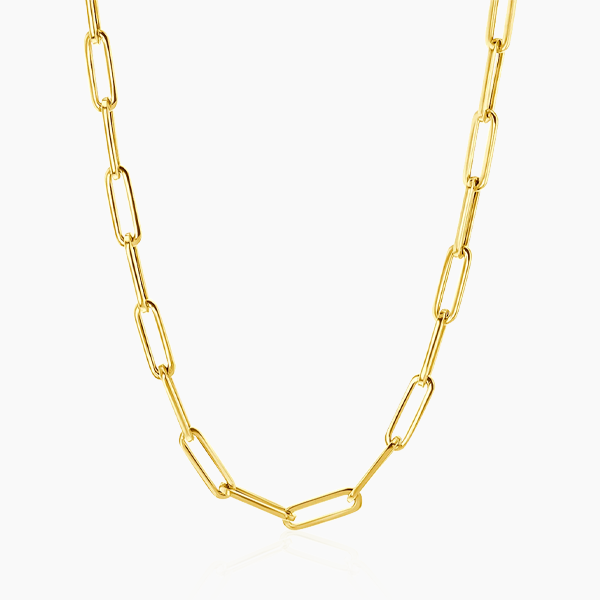 Shop 14K Large Paper Clip Chain Necklace