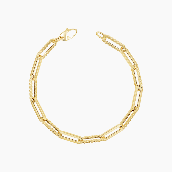 Shop 14K Twist Link Paper Clip Chain Bracelet