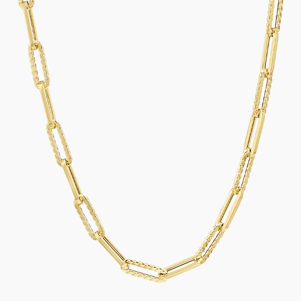 Shop 14K Twist Link Paper Clip Chain Necklace