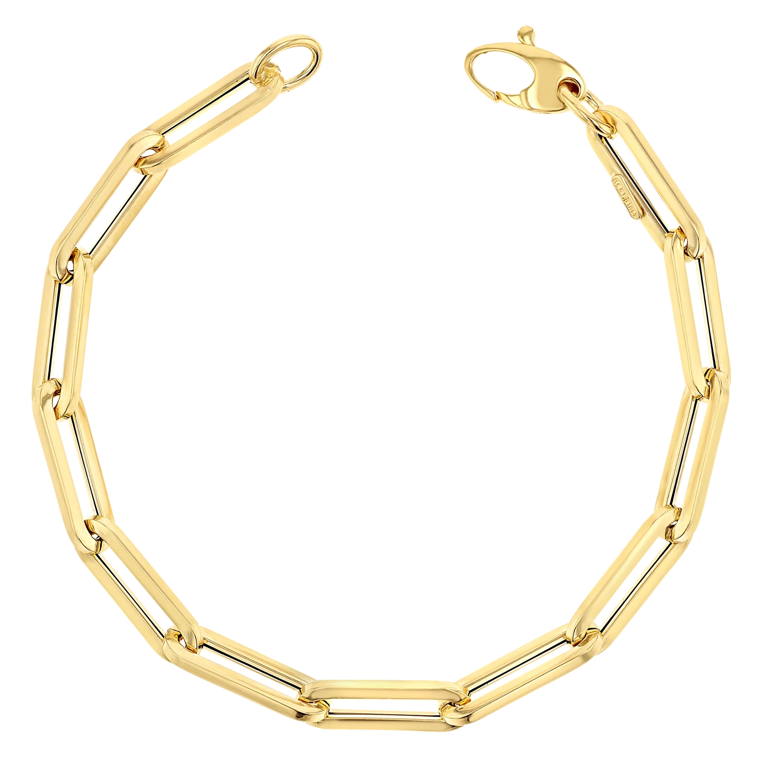 Image of 14K Grand Paper Clip Chain Bracelet