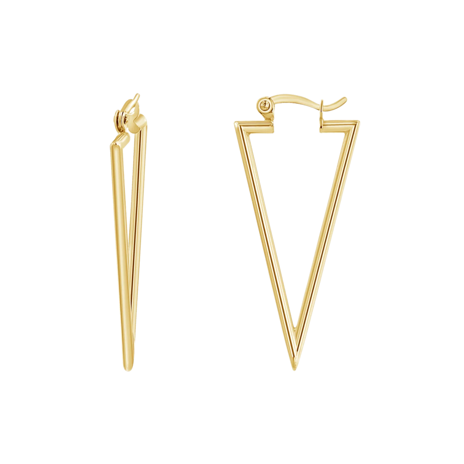 Image of Triangle Hoop Earrings