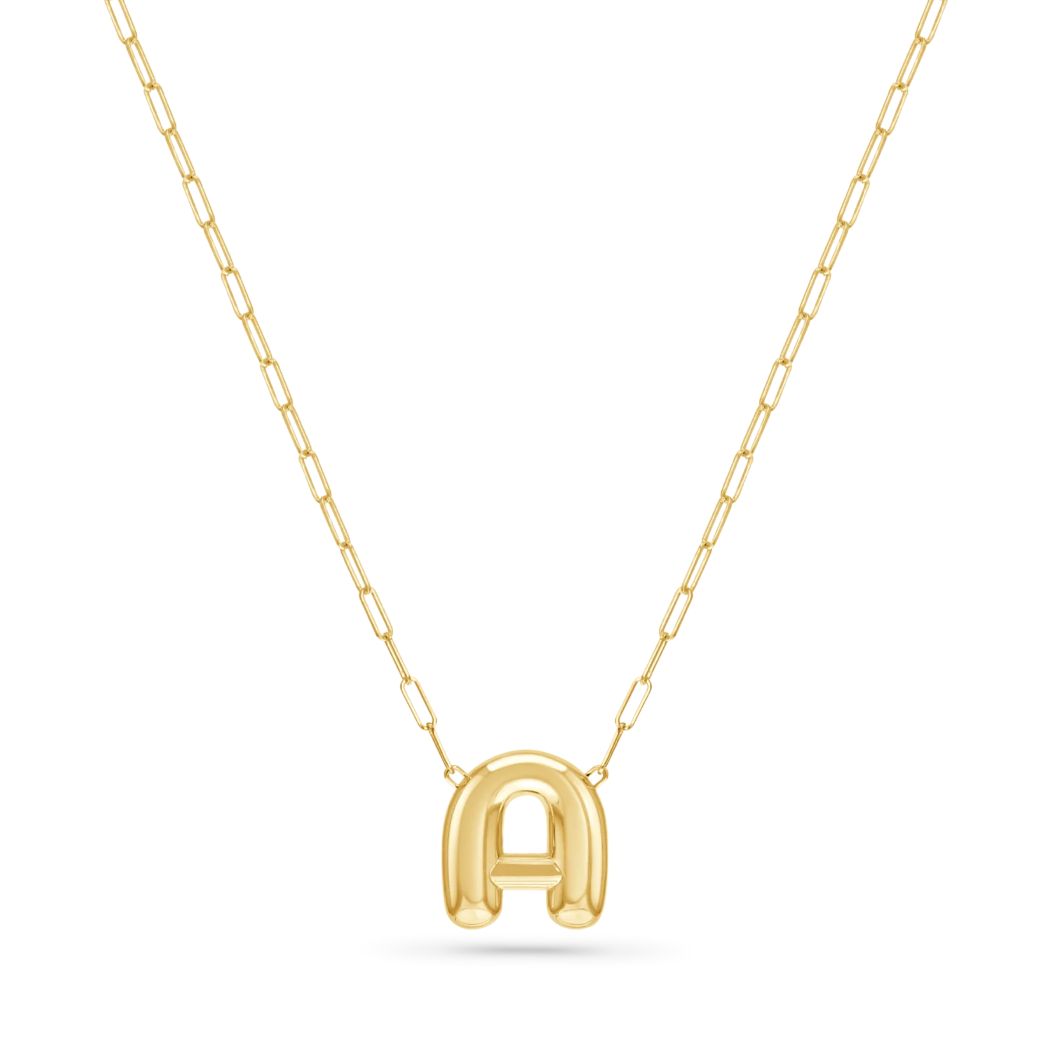 Image of Oversized Puff Letter Necklace